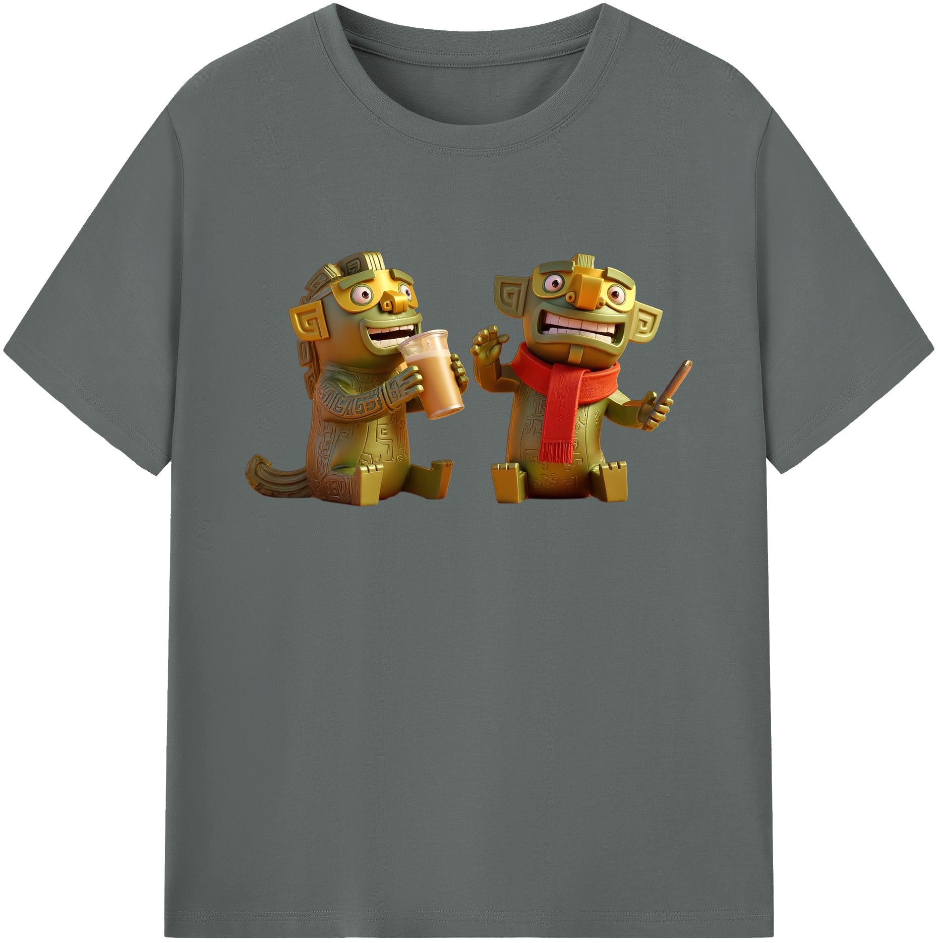 （画像用） Ne Zha 2 ナタ 魔童の大暴れ 綿100％ メンズ半袖Tシャツ｜肌触りやわらか＆通気性